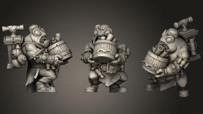 Figurines heroes, monsters and demons (Bomber, STKM_1885) 3D models for cnc